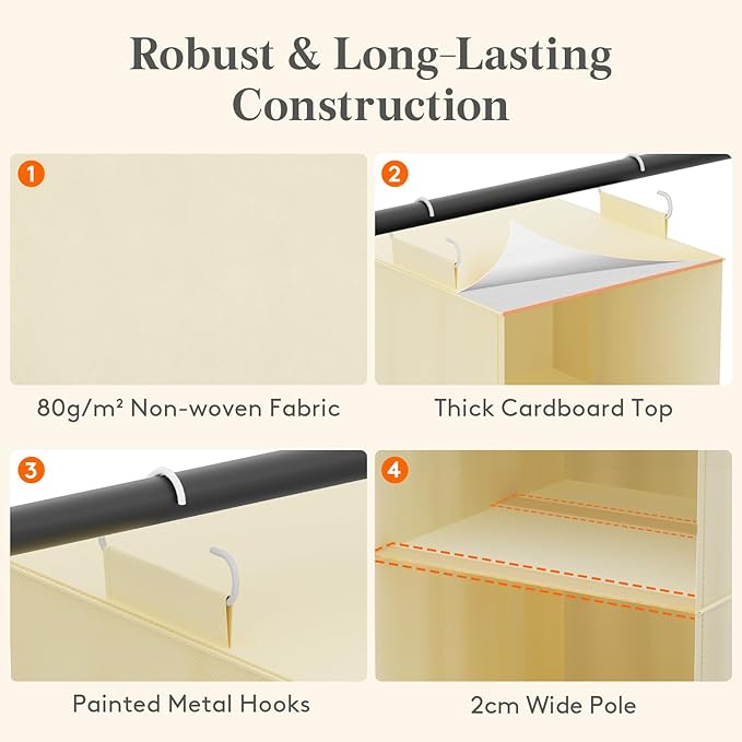 Lifewit 5 Tier Hanging Closet Organizer and Storage