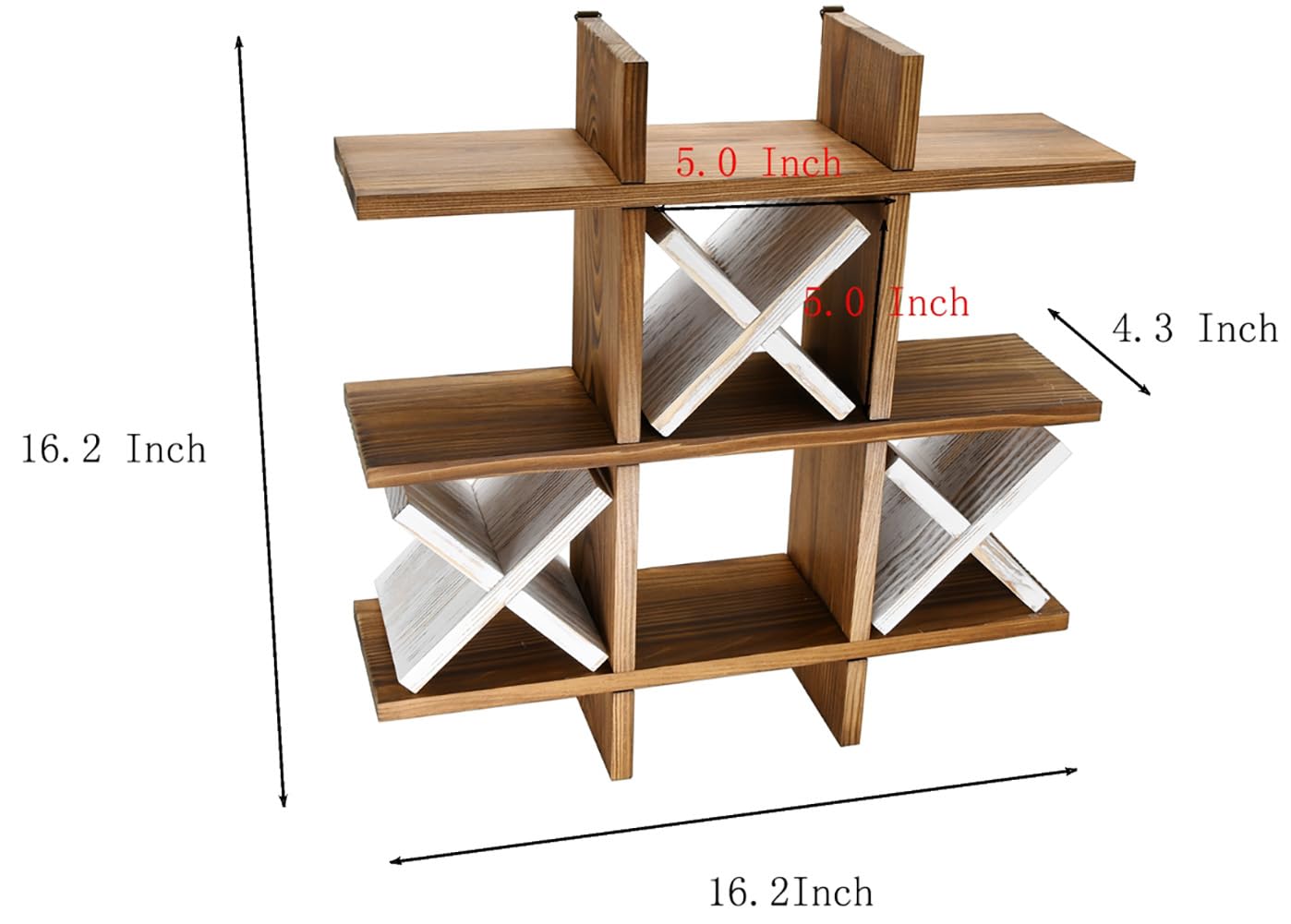 Owlgift Tic Tac Toe Toilet Paper Holder Rack Rustic Burnt Wooden Toilet Paper Storage Bathroom Hanging Storage Wall Mounted Shelves Décor for Toilet Tissue Farmhouse