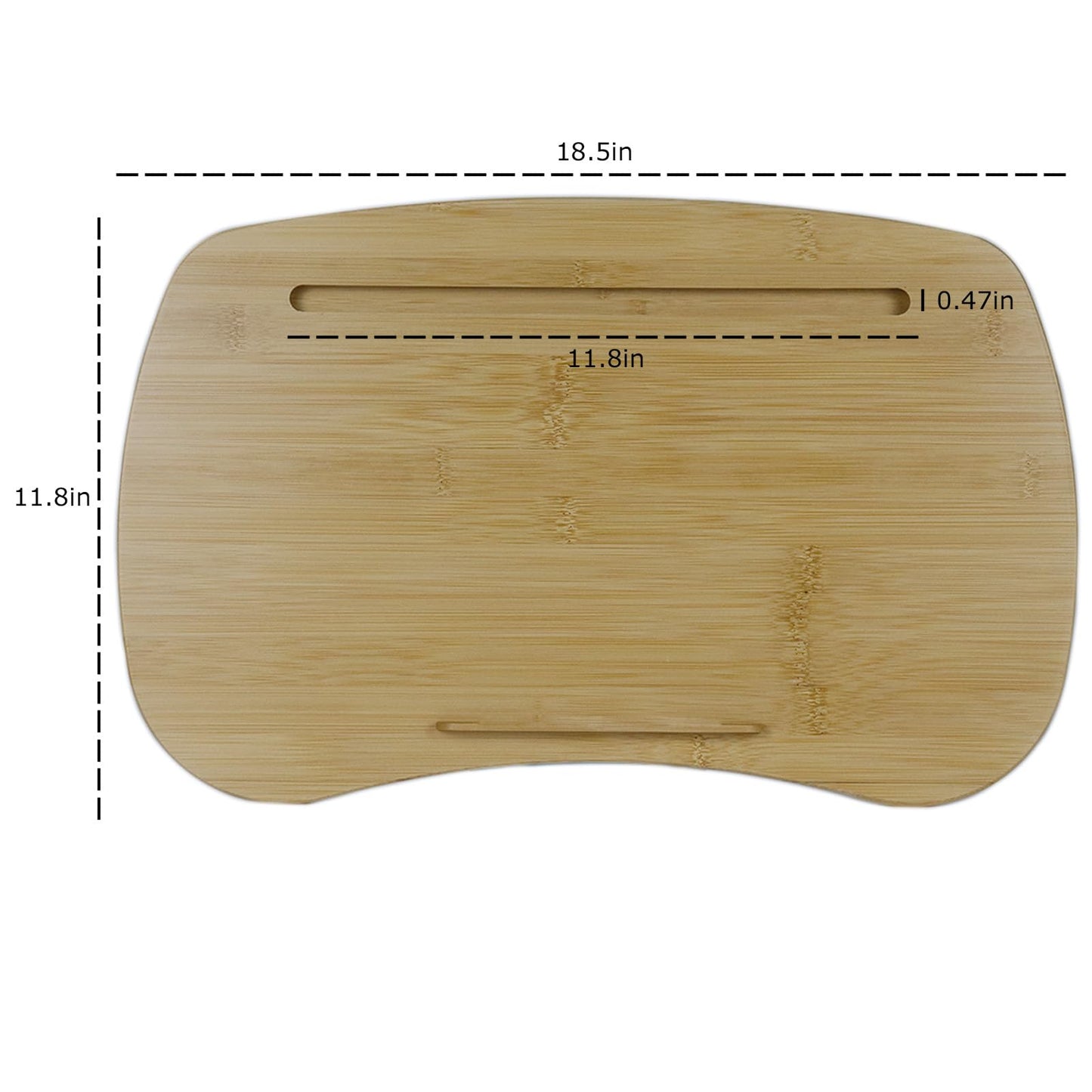 SANJIMO Lap Desk for Laptop with Cushion-Fits up to 17 inch, Bamboo Computer Laptop Stand with Phone Hoder, Anti-Slip Stopper