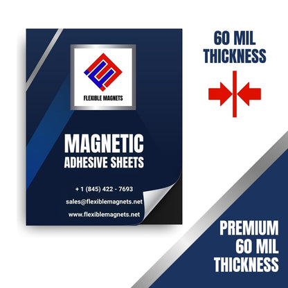 Self Adhesive Magnetic Sheets - Make Anything a Magnet - Magnetic Adhesive Sheets -Premium Quality Peel and Stick Magnets by Flexible Magnets 60 mil (8" x 10", Pack of 5)