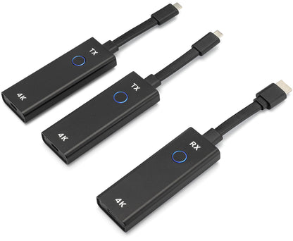 ClearClick Present+Share (4K USB-C Edition) - Wireless Presentation & Video Broadcasting System for Laptops & Smartphones (Two 4K USB-C Transmitters, One 4K HDMI Receiver)