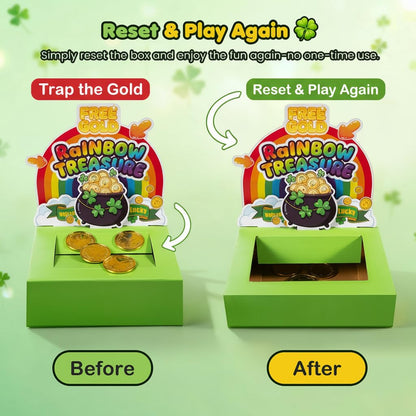 LEKSON St. Patrick’s Day Leprechaun Trap Craft Kit for Kids, Rainbow Treasure DIY Decoration Scene with Path, Signs & Accessories, Classroom & Holiday Activity Set