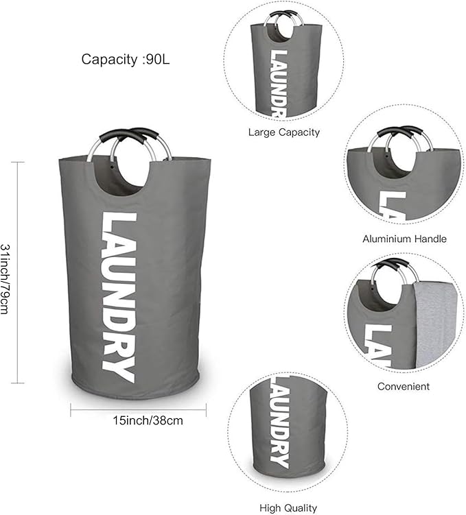 Mziart Thicken Laundry Hamper Tote
