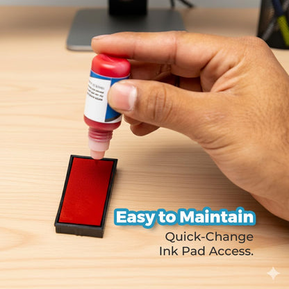 Urgent TIME Sensitive Self Inking Rubber Stamp (Red Ink) - Large 2 Pack