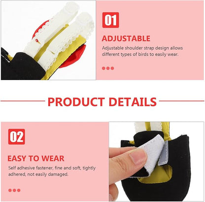 POPETPOP Flying Bird Harness Clothes - Reusable Nappies, Parrot Flight Suit, Washable Diaper, Cotton Pet Xuan Feng