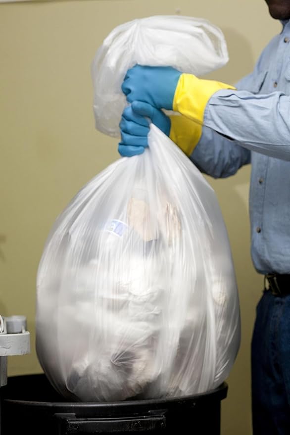 Aluf Plastics High Density Trash Bags, 16 Gallon, 6 Micron,