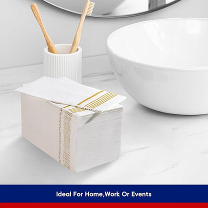 200 Pack Paper Napkins Guest Towels Disposable Premium Quality 3-ply Dinner