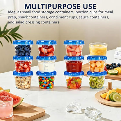 12 Pack 4oz Small Freezer Storage Containers
