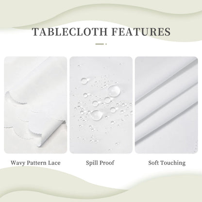 Ecixzyo Halloween Round Tablecloth 60 Inch Polyester Washable Table Cover Home Decor for Kitchen Dining Party Picnic