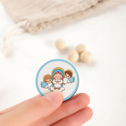 Wooden Rosary Board Catholic Gifts for Kids,Catholic Toys to Learn for Pray The Rosary,Christian Board Games Gifts,Catholic Baptism Christening Gifts for Girls,First Holy Communion Gifts for Boys