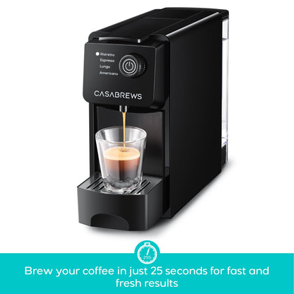CASABREWS CM7036E Espresso Machine for Nespresso Original Pods, 20 Bar Compact Capsule Coffee Machine with 21 oz Removable Water Tank and 4 Brewing Modes, Mini Espresso Maker for Home or Office, Black