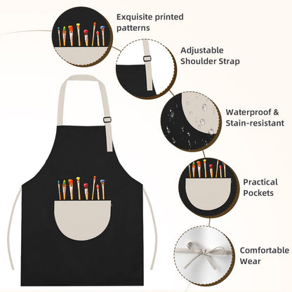 VZZNN 12 Pack Kids Art Smock,Waterproof Kids Painting Apron with Pocket for Art Crafts Painting Cooking Activities (Black)