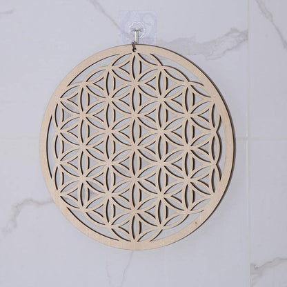 HomeSoGood 3Pcs Crystal Grid Board Sacred Geometry Wall Art Set Metatron Cube, Home Decor Handmade Coasters Craft Making Ornament