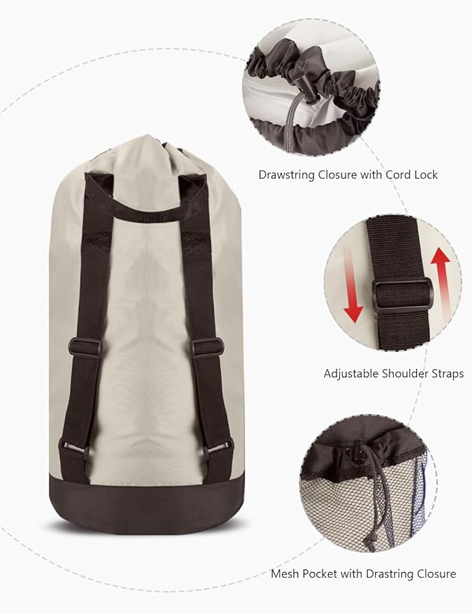 Dalykate Backpack Laundry Bag, 115L Large Hamper