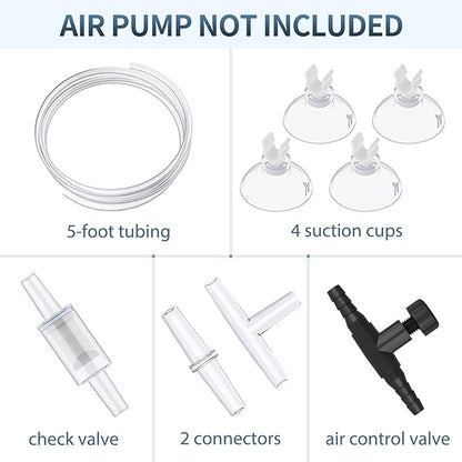 Pawfly Aquarium Bio Sponge Filter Quiet Fish Foam Filter with Airline Tubing Suction Cups Check Valve Connectors and Control Valve Accessories for Betta Fry Shrimp Fish Tank up to 50 Gallon