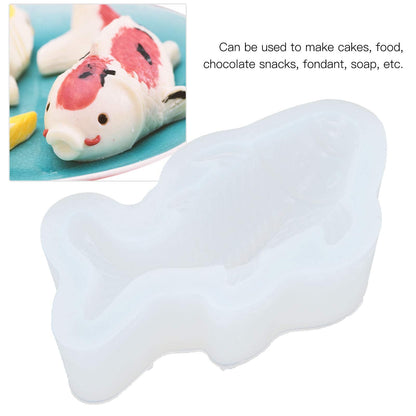 Silicone Koi Fish Mold for Chocolate, Fondant Cake, Ice Cream Making, DIY Baking Tool with Fish Shape Design