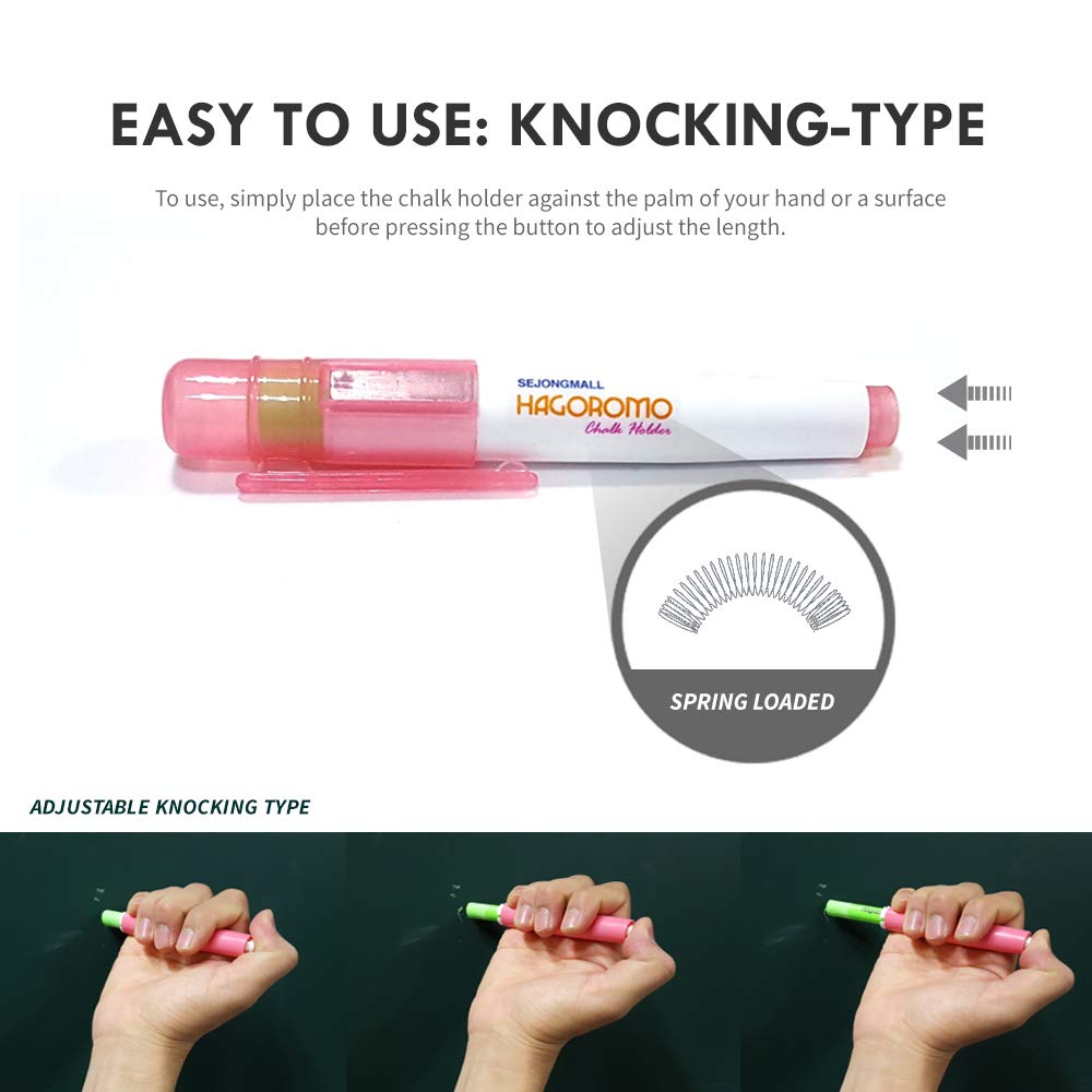 Hagoromo Chalk Holder with Magnet Attached [Green Cap and Chalk]