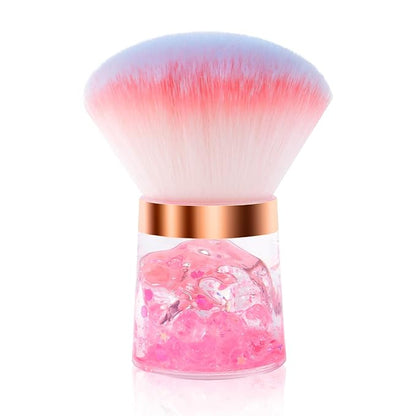 ANGNYA Nail Dust Brush, Round Nail Art Dust Powder Remover Brush