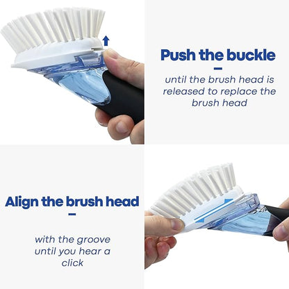 RIMAY Soap Dispensing Dish Brush, Dish Scrubber