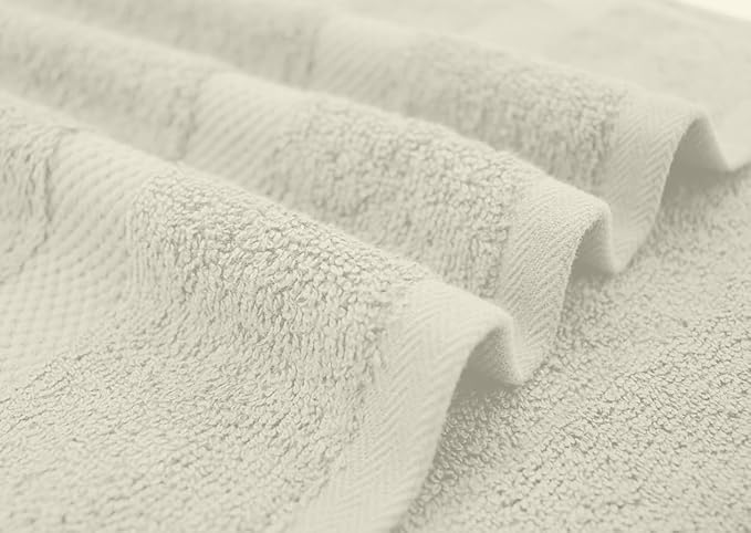 DAN RIVER Bath Towels Set of 4, 27 x 54 Inches, 100% Cotton, Larger & Lighter