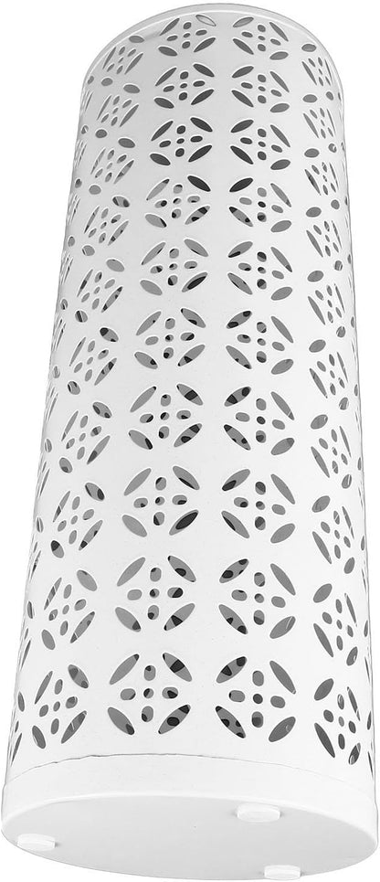 Zerodis Large Round Hollow Design Metal Umbrella Holder, Stylish Gold Finish Steel Umbrella Stand for Entryway, Home Office, and Outdoor Use (L)