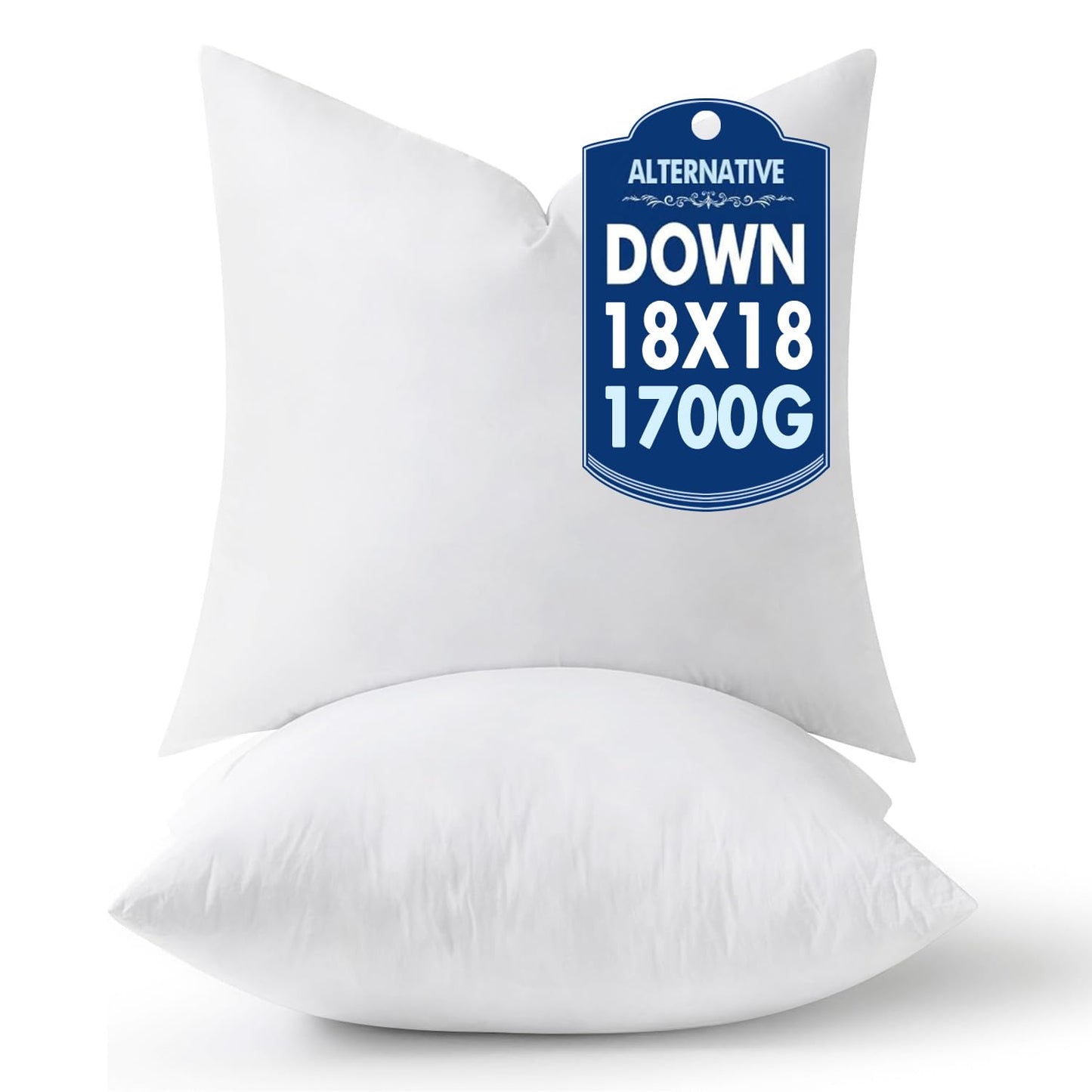 MIULEE 24x24 Pillow Inserts,Down Alternative Pack of 2 Euro Decorative Throw Pillows for Sofa Couch Bed, Ultra Soft Fluffy Bed Sleeping Form