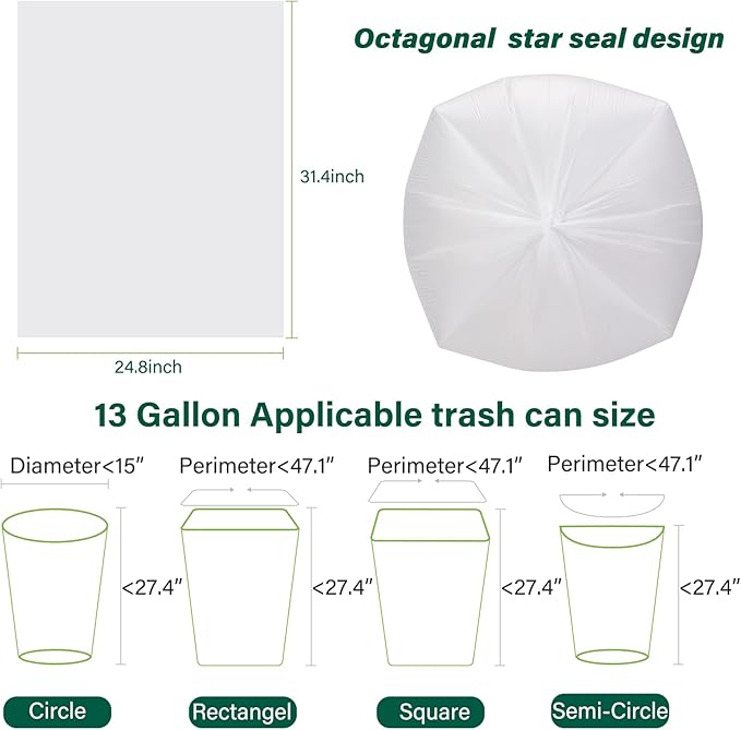 Inwaysin Ultra Thick & Strong Biodegradable Trash Bags