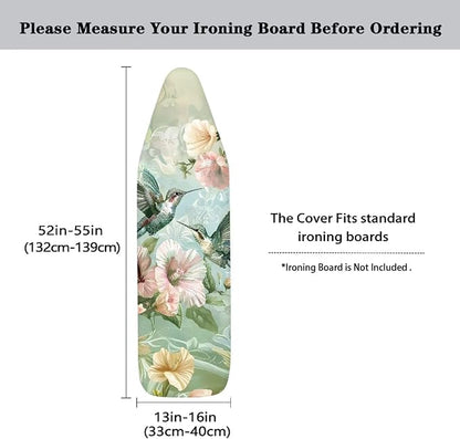 Floral Hummingbird Ironing Board Cover and Pad Heat Resistance & Resist