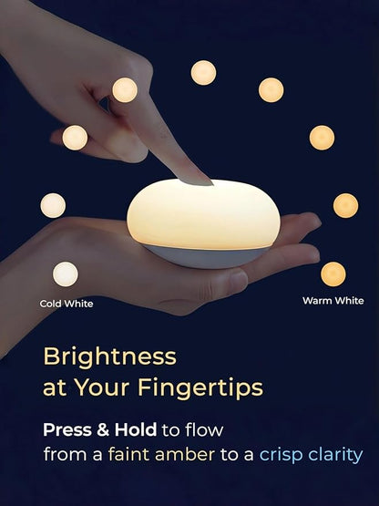 EASZZZ Flip Baby Night Light, Nursery Egg Light | Portable | Newborn Safe, Soft Glow, Dimmable Silicone Touch Lamp for Diaper Changing/Feeding/Travel | Baby Shower Registry Gift