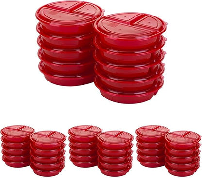 GoodCook Meal Prep Containers Set Microwave & Dishwasher-Safe Round Food