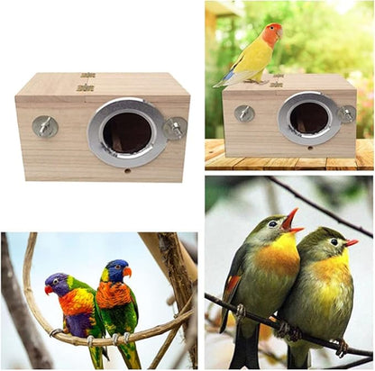 Ochine Parakeet Nesting Box Bird House Wood Breeding Box Parrots Mating Box, Pet Wood Parakeet Nest Box Bird House for Lovebirds Budgie Finch Cockatoo Canary and Medium-Sized Birds