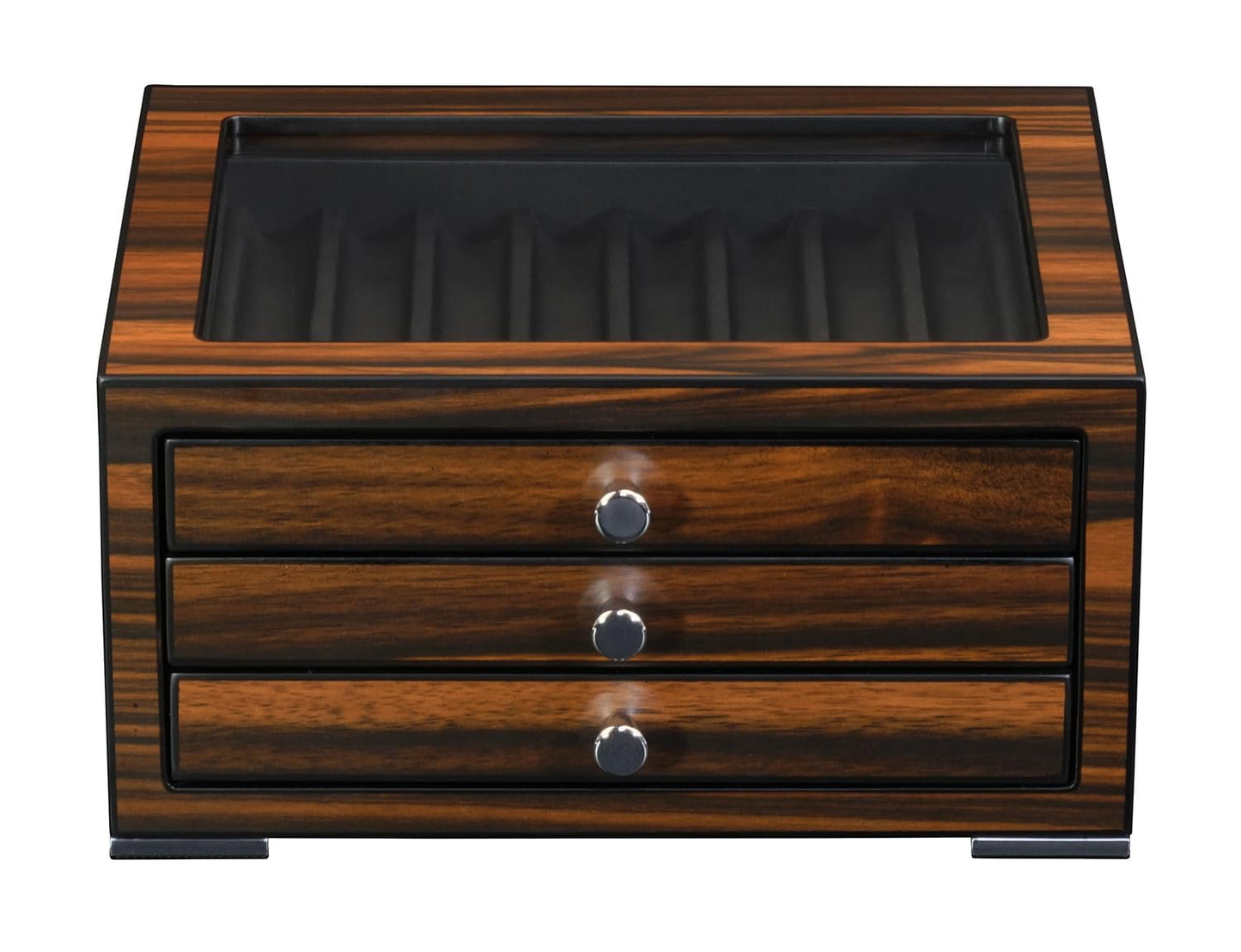 Decorebay Avid Pen Collector Case Wooden Fountain Pen Box and Organizer with Glass Window (Brown - 24 Pen)