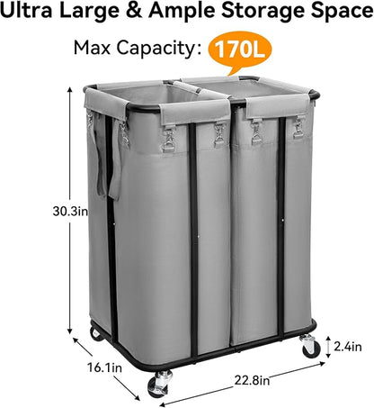 WOWLIVE Double Laundry Hamper
