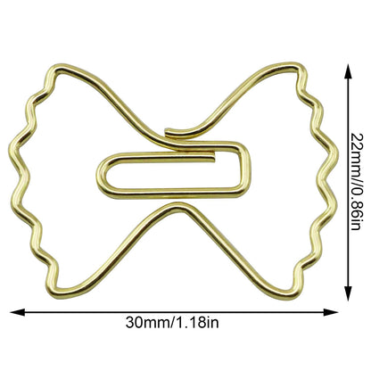 XGNG 50PCS Toothed Bow Clip Pins with Storage Box Office Paper Clips Metal Bookmarks for File Organisation Notebooks Stationery Scrapbooks Wedding Decorative Clips