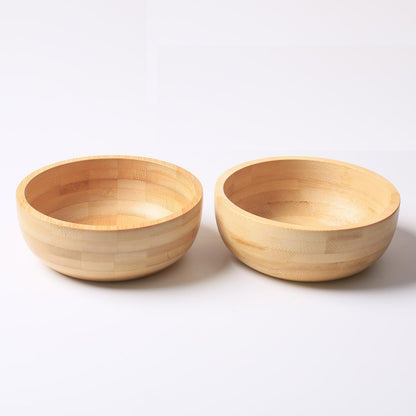 ZTHapwa Soup Bowls Set of 2 for Dessert/Cereal/Pasta/Fruit | Natural Bamboo Serving Bowls for Nuts/Candy/Snacks/Pistachio | Charcuterie Accessories for Dipping/Condiments/Sauce | 15.21 oz Capacity