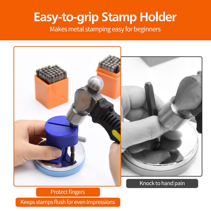 Metal Stamping Kit, 6mm Number and Letter Stamp Set, Include Artistic Font Uppercase, Number Punch and Heart Design Stamp