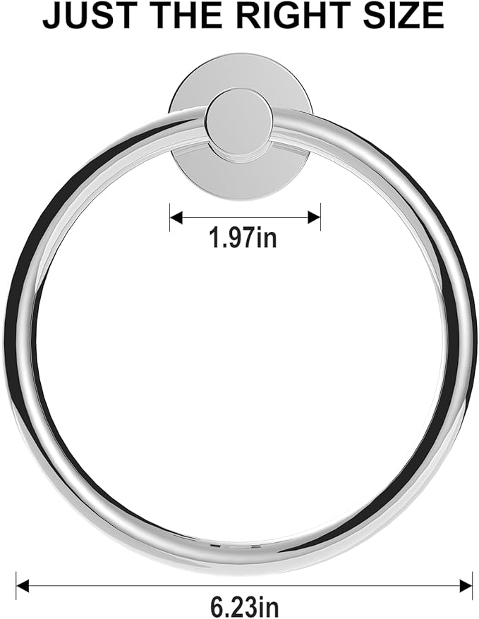 SetSail Towel Holder for Bathroom Wall Stainless Steel Hand Towel Ring Heavy