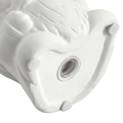 Bright Creations Paintable Ceramic Garden Gnome Planters - 3 x 3 x 4 in, White, Pack of 4, Unfinished - Succulent Pots to Paint with Drainage Holes & Plugs - DIY Pottery Kit