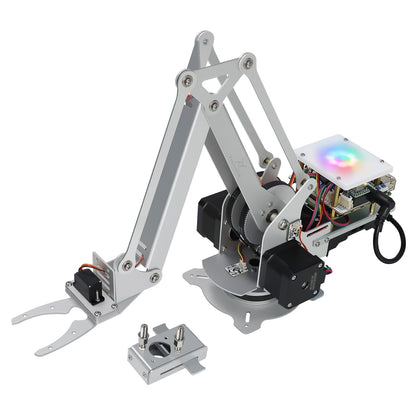 Freenove Robot Arm Kit for Raspberry Pi, High Accuracy, Stepper Motor, Metal Structure, Clamping Mode, Drawing Mode, Record and Replay, App Control (Raspberry Pi NOT Included)