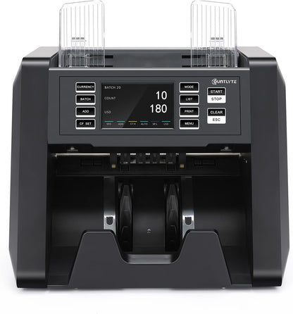 C-N70A Mixed Denomination Money Counter Machine,Value Counting,Multi Currency,CIS/UV/MG/IR Counterfeit Detection Bill Counter,Serial Number,Printer Enabled,Touch Screen,Cash Counter