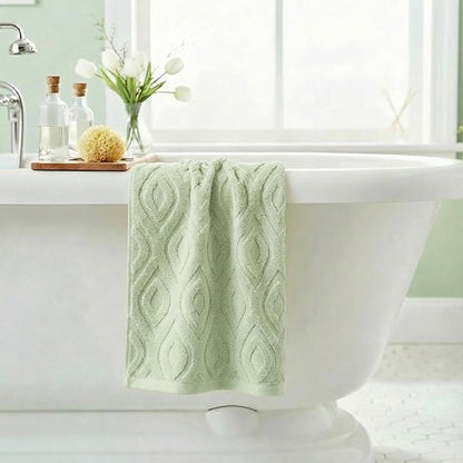 Artoid Mode 1 Pc Light Green 3D Diamond Grid Jacquard Hand Towels
