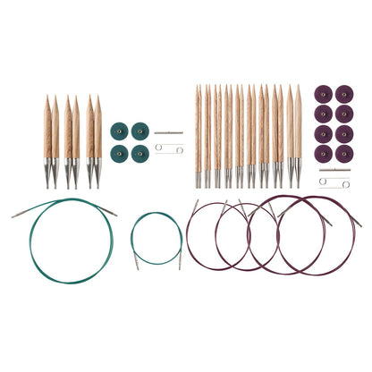 Knit Picks Interchangeable Knitting Needle Variety Pack - Sizes 4-11 and 13, 15, and 17 (Sunstruck)