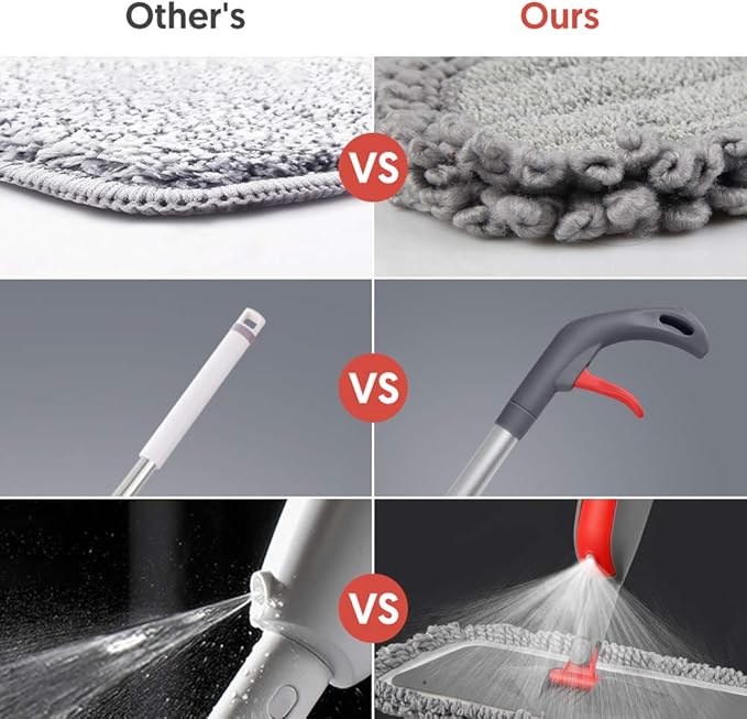 Spray Mops for Hardwood Floors Cleaning: MEXERRIS Falt Mop