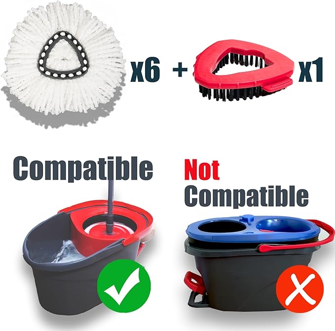 7 Pack Mop Head Replacement for O Cedar: Spin Mop Refill Compatible