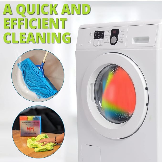 HELOMOR 3 Extra Large Microfiber Cleaning Cloths, Reusable Multi-Purpose