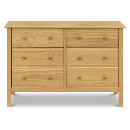 Jayden 6-Drawer Double Wide Dresser with 9+ inch Drawer Extension in Honey, Greenguard Gold Certified