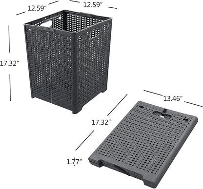 Kekow 1-Pack 42 L Plastic Collapsible Laundry Basket