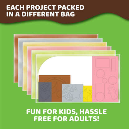 jackinthebox Hand Puppet Making Kit - 6 Farm Animals Felt Puppet Craft Kit for Kids,Creative DIY Arts & Crafts Kit Make Your own Puppets for Storytelling Role Play,Easter Craft Gifts for Kids Ages 4-8