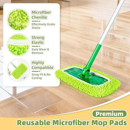 Reusable Microfiber Pads Compatible