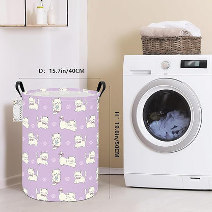 FANKANG Storage Basket, Nursery Hamper Canvas Laundry Basket Foldable